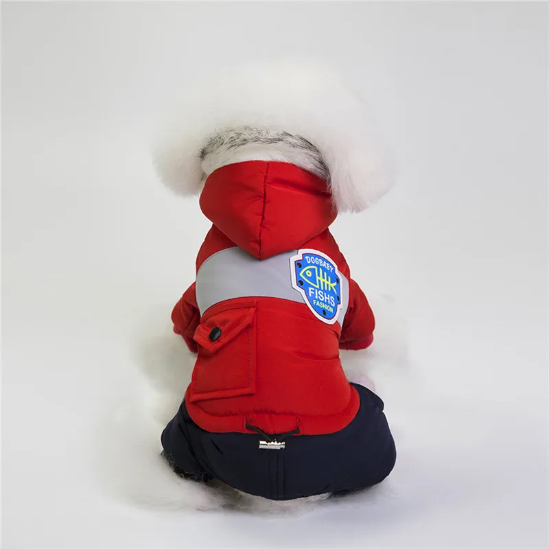 KEMISIDI зимняя одежда для собак Теплый пуховик водонепроницаемый пальто S-XXL толстовки для чихуахуа Маленький Средний собаки бульдог Тедди - Цвет: Red