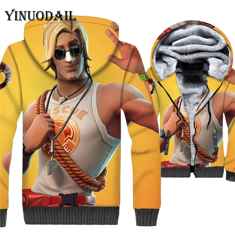 Battle Royal Hero Sweatshirt Zipper Hoodies Cosplay Costume Gaming Unisex Winter Casual Hoodie  for Child FORTNITER 3D Hoodie