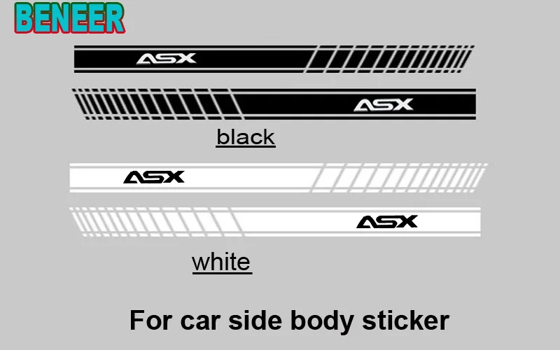 2шт KK Автомобильная боковая наклейка для кузова внешняя отделка автомобиля Наклейка для MITSUBISHI ASX автомобильные аксессуары