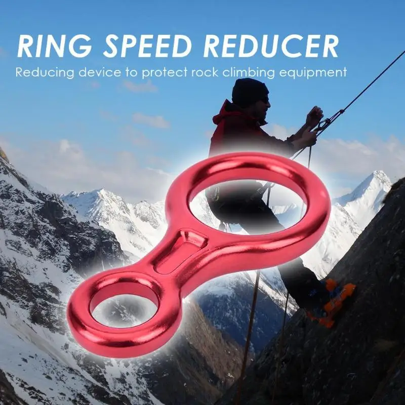 

35KN 8 Ring Outdoor Rock Climbing Descender Abseiling Downhill Safety Descent Carabiner Climbing Accessories High Quality