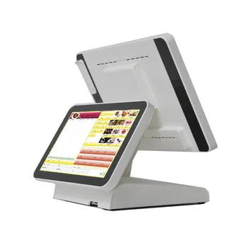 15 inch all in one pos system touch screen epos system with 12 inch lcd display commercial computer