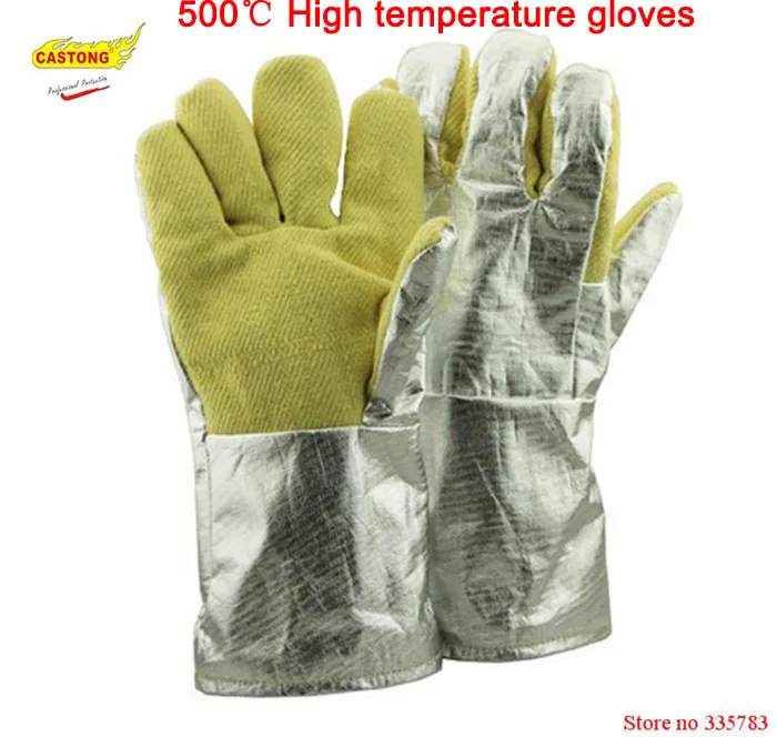 500 degrees heat insulation gloves High temperature resistant gloves to