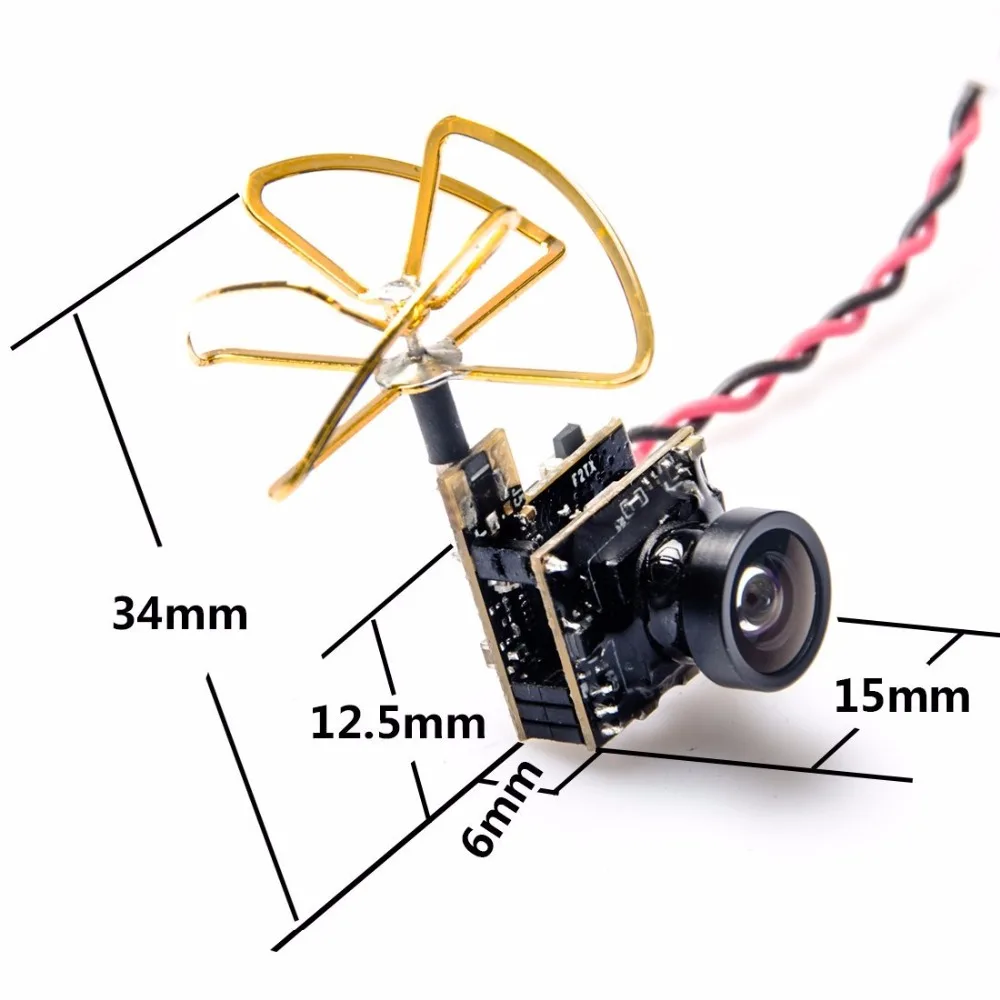 AKK S2 5,8G 48CH 25mW VTX 600TVL 1/3 Cmos AIO FPV камера с клеверной антенной для FPV дрона, как крошечные Whoop Blade индуктрикс и т. Д