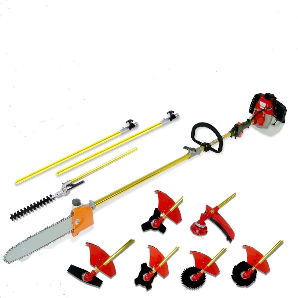 Multifunction 10-1 Lawn mower Backpack 52cc Brush Cutter Pruner tree garden tool