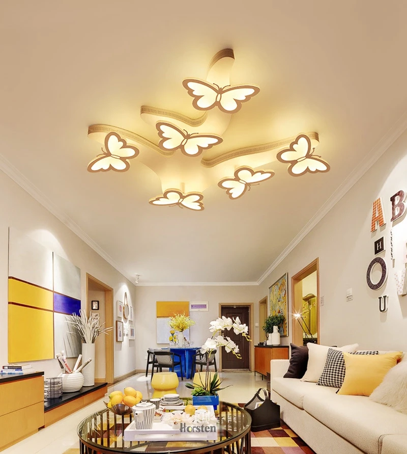 Modern LED Chandelier For Living Room Bedroom Home AC110-240V Butterfly Led Ceiling Chandelier Lamp Brightness Dimmable (1)