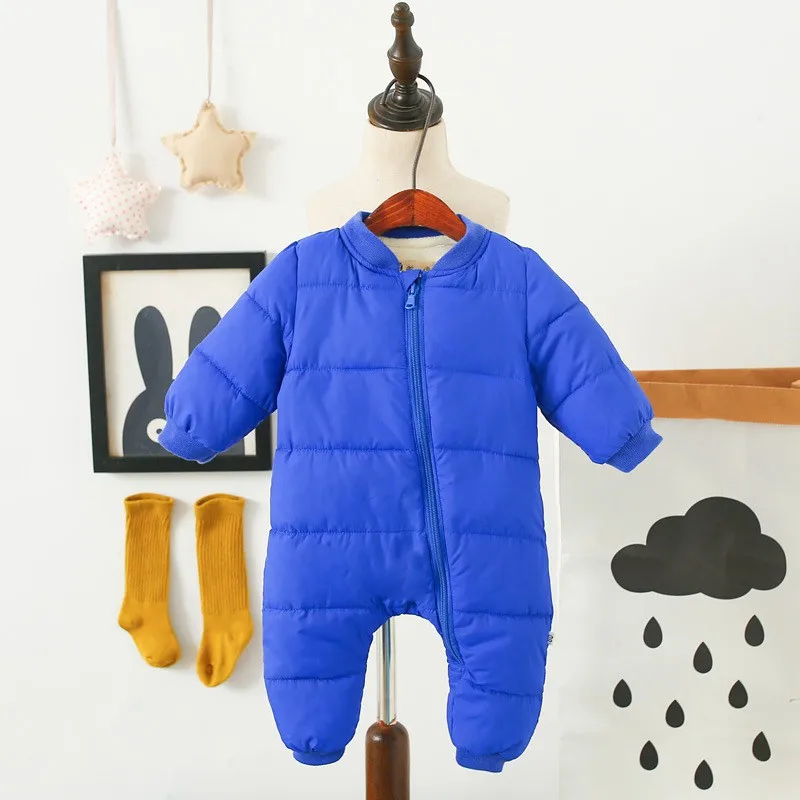 CROAL CHERIE Bear детский комбинезон зимний костюм Одежда для маленьких мальчиков коралловый флис теплая одежда для маленьких девочек комбинезон детский комбинезон - Цвет: Синий