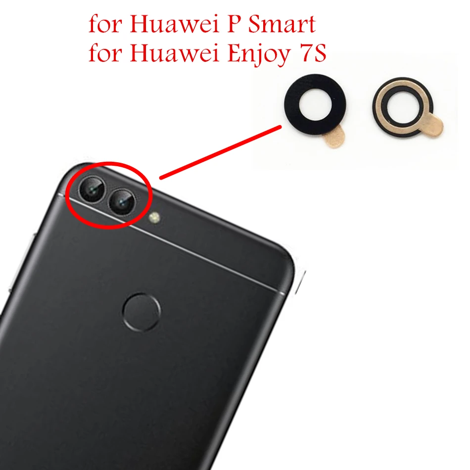

2pcs for Huawei P Smart Back Camera Glass Lens Rear Camera Glass with 3M Glue for Huawei Enjoy 7S Replacement Repair Spare Parts