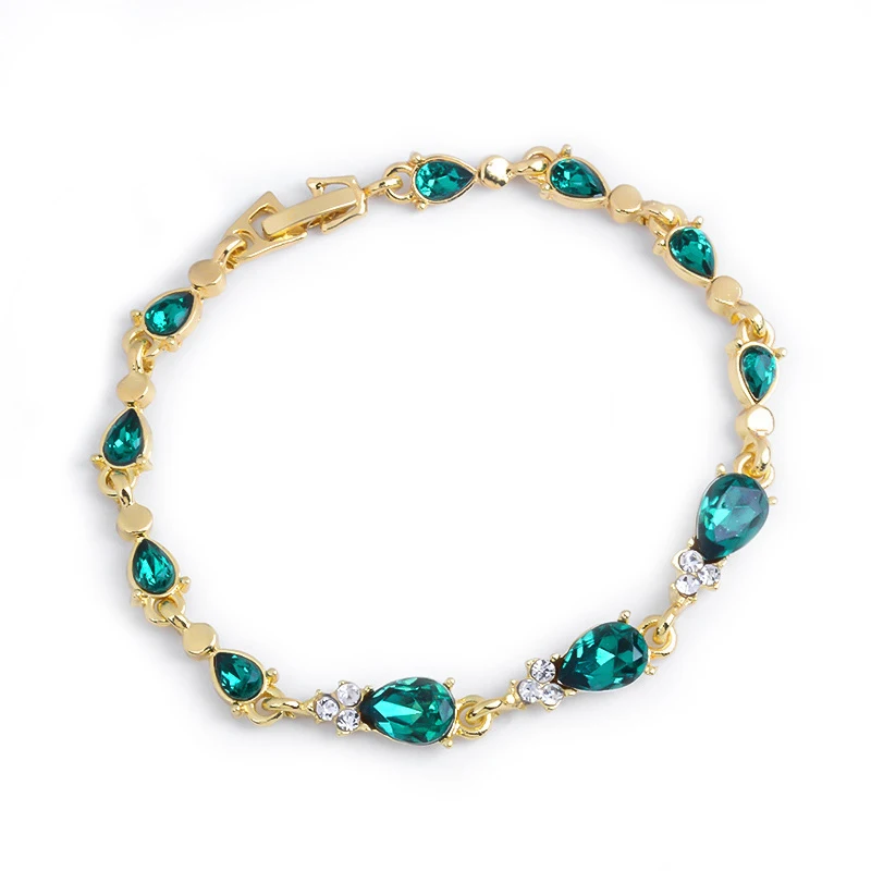 

MISANANRYNE Fashionable Charm Gold Color Bracelet and Bangle for crystal Adjustable Simple Bracelets Woman Wedding Jewelry