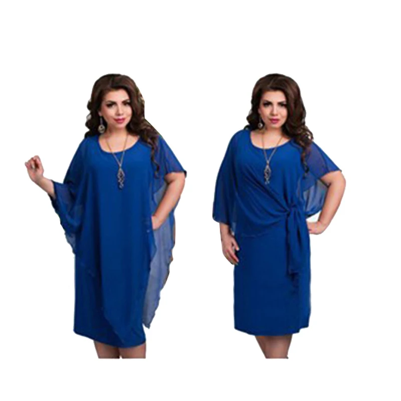 2017 New Designer Women Dress Vestidos 6XL Plus Size Maxi Autumn False 2 Pieces Sexy Loose Casual Solid Plus Size Maxi Dress