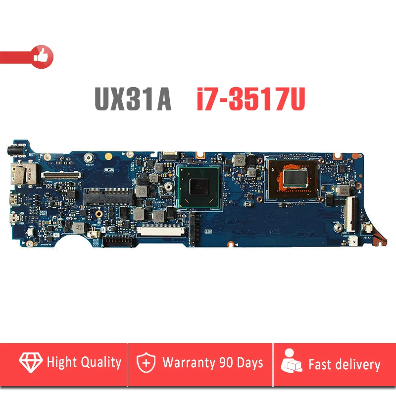 

YTAI I7-3517U for ASUS UX31A UX31A2 Laptop Motherboard with Processor I7-3517U 4GB RAM HM76 REV:4.1 Mainboard fully tested