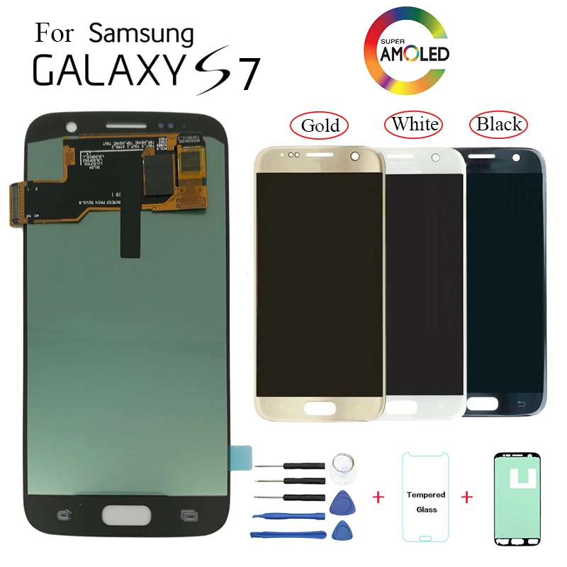 Zo snel als een flits Staren Madeliefje AMOLED For Samsung Galaxy S7 G930F G930FD Display LCD screen replacement  for Samsung SM-G930V G930T G930W8 display screen module - AliExpress  Cellphones & Telecommunications