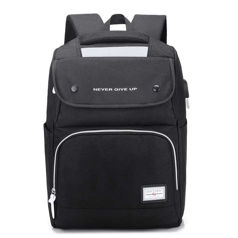 

2019 Reflective strip USB charging waterproof men backpack leisure travel pack schoolbag sport bag fashion school bag for male