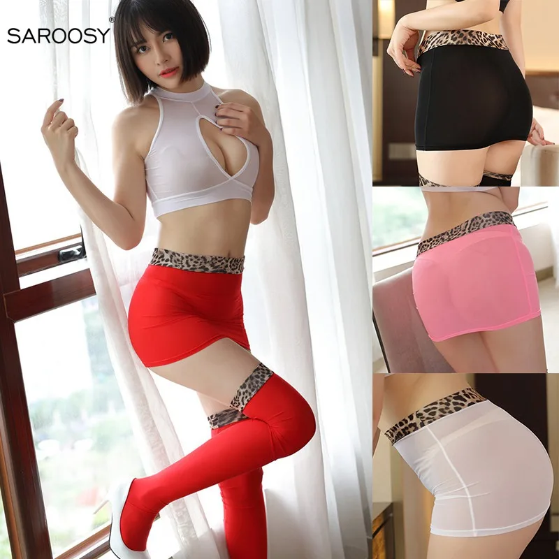 

SAROOSY Sexy Leopard Micro Mini Skirts Womens Fashion Patchwork Clubwear Package Hips Short Skirt 2019 Summer New Arrival