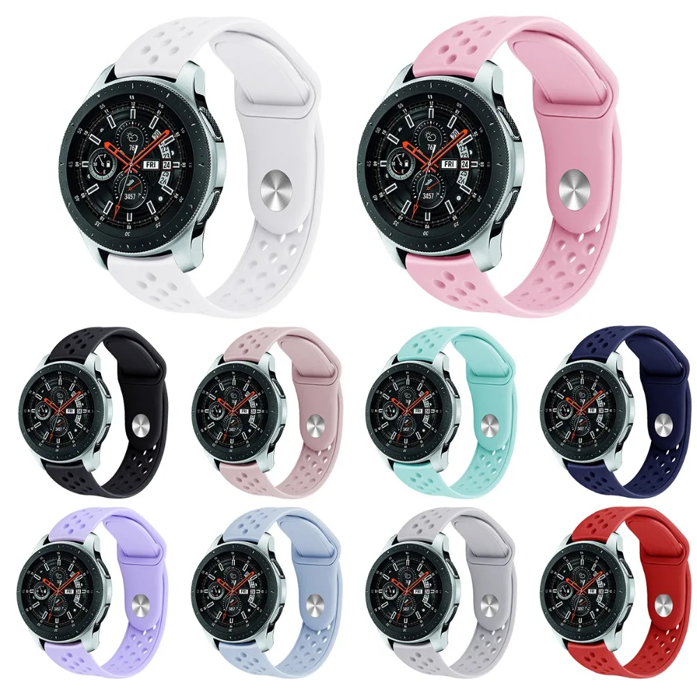 

22mm Strap For Samsung Galaxy Watch Bracelet For Huawei Watch Silicone Sport Band Replacement Watch Strap 91001