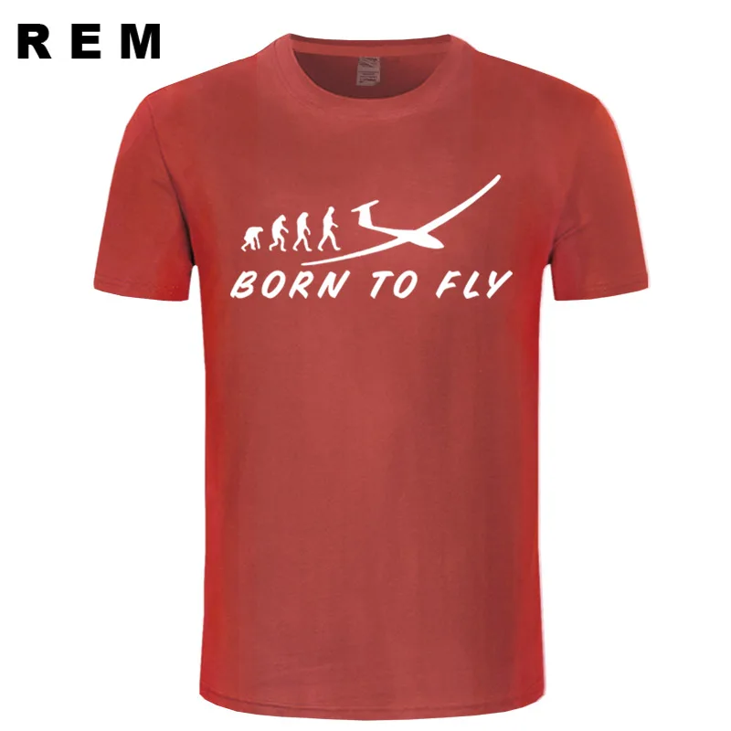 REM, летняя мужская футболка, эволюция, BORN TO FLY, самолет, пилот, дизайн, человек, хлопок, 3d, футболка, хит, одежда, топы