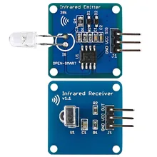 Infrared Transceiver Infrared Transmitter IR Emitter Module with 38KHz Carrier +IR Receiver module Infrared Receiver for Arduino