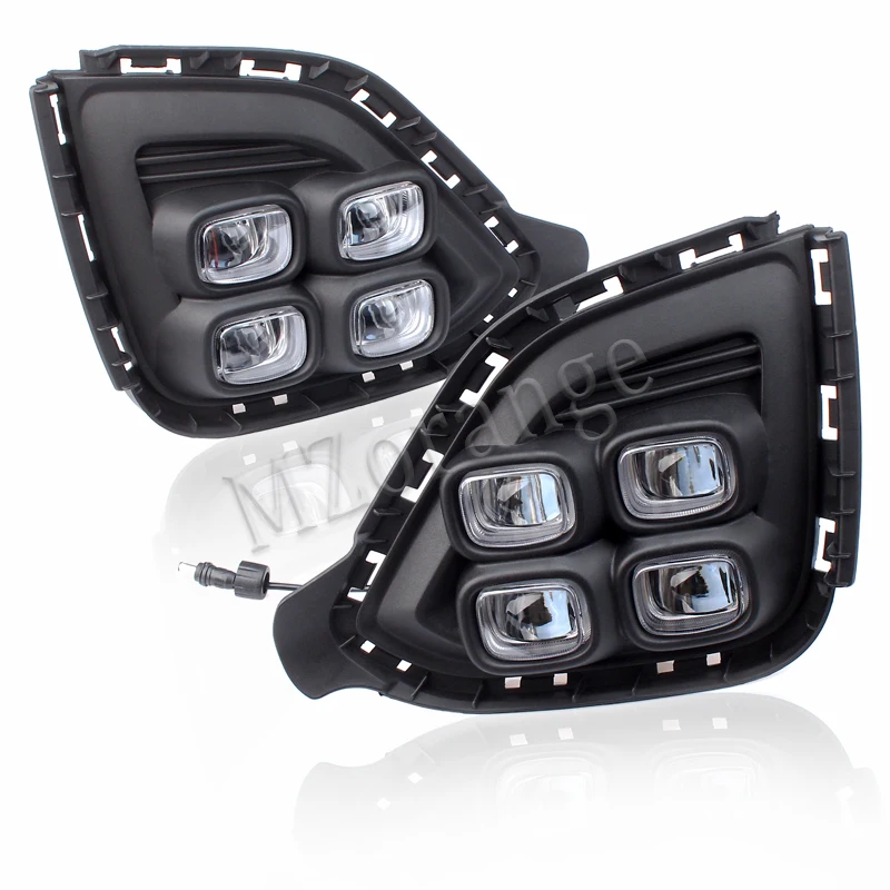 

For Hyundai Creta IX25 2017 2018 South American version DRL LED Daytime Running Light fog DRL with yellow turning signal lamp