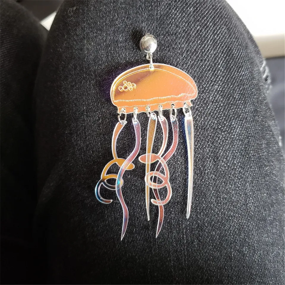 Acrylic Cute Big Drop Earrings Astronaut Food Tassel Jellyfish Octopus Pearl Earrings For Women Trendy Jewelry Party Gift