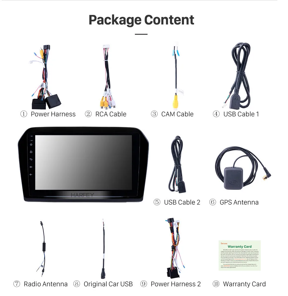 Discount Harfey 2Din GPS Multimedia Player Head Unit For 2013 2014 2015 Volkswagen 9 inch Android 8.1 1080P Car Radio 3G Wifi Bluetooth 19
