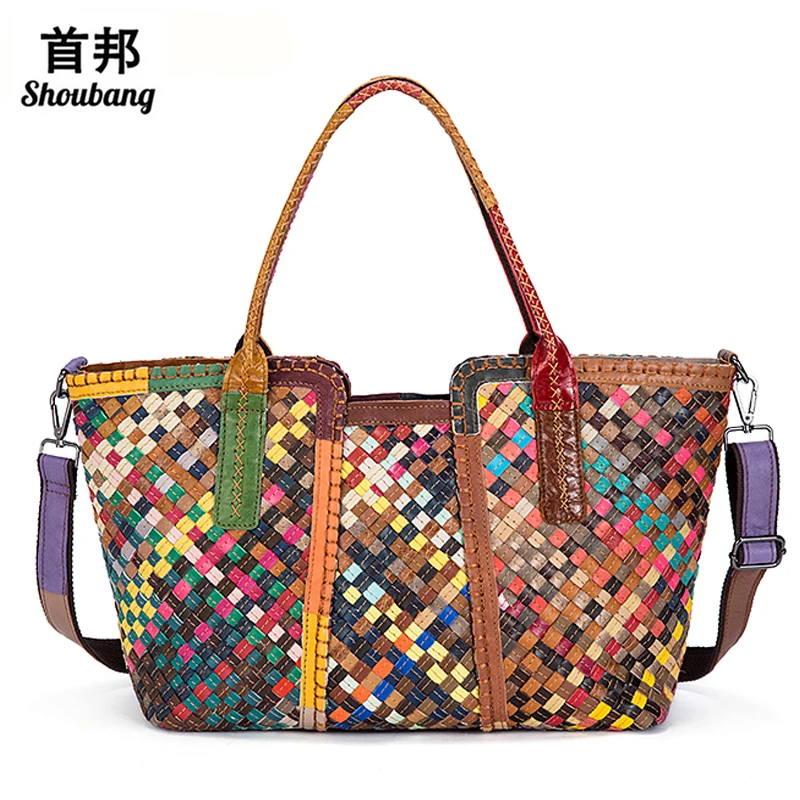 

Genuine Leather Bag Women Messenger Shoulder Bags Female Crossbody Leather Laptop Bags Large Top-handle Handbag Totes