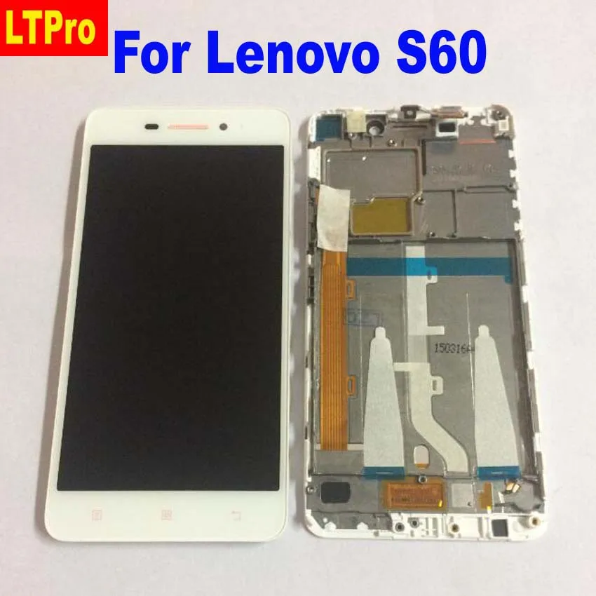 LTPro 100% Warranty White Black Full LCD Display Touch Screen Digitizer Assembly Or with Frame For Lenovo S60 S60W Phone Parts | Мобильные