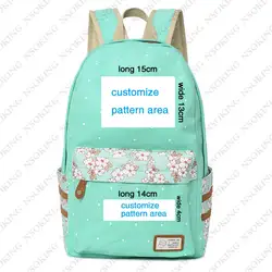 Новый 2018 рюкзак аниме милые девушки мальчиков школьные bagpack холст цветок сумка унисекс популярные дорожная сумка пользовательский шаблон