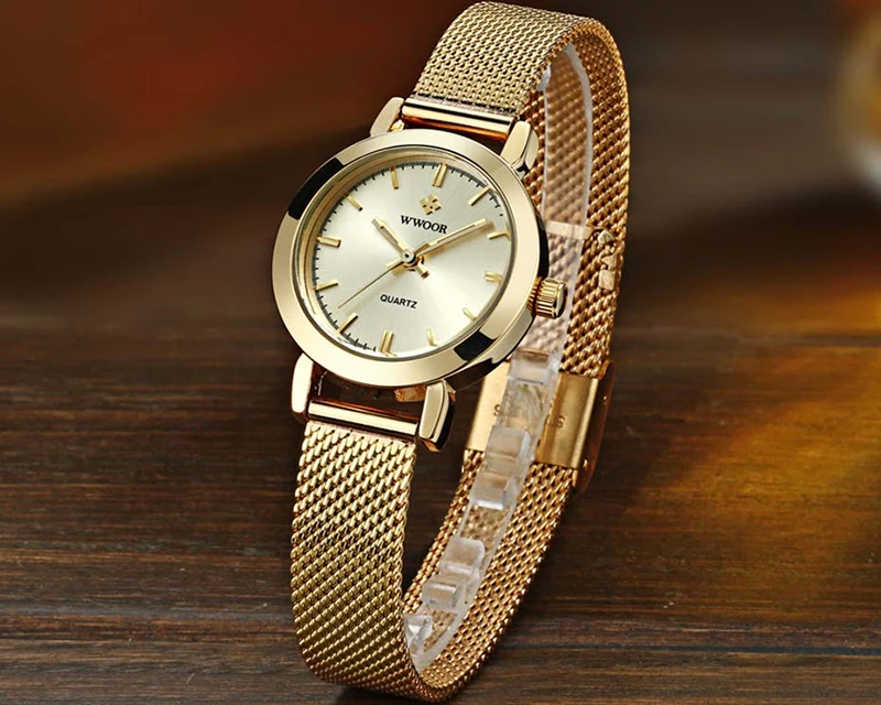 Gold Watch Women 2019 Top Luxury Brand WWOOR Stainless Steel Watches Women Fashion Bracelet Wristwatch Clock Reloj Mujer 2019 (8)
