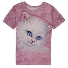 Men T Shirt Animal Short Sleeve Man Unisex Cute Cat 3D Print T-Shirt Men Tattoo Tops Male Short-sleeved Round Neck T-shirt Lover