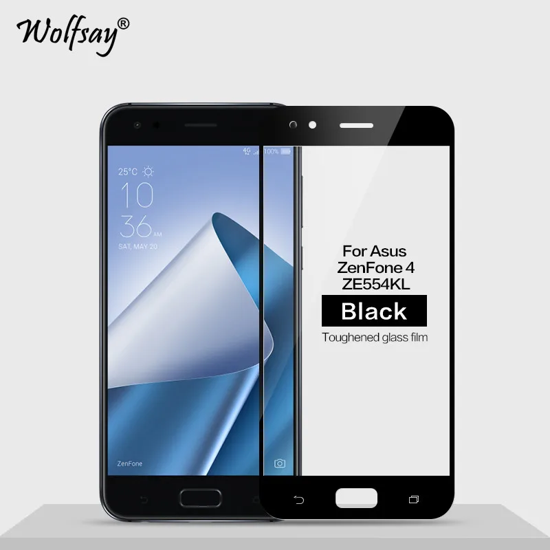 2 шт полное покрытие стекло для Asus Zenfone 4 ZE554KL защита экрана закаленное изогнутая