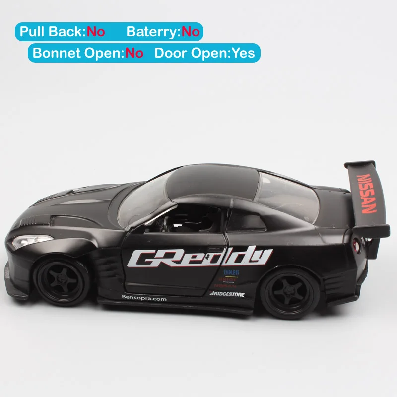 Тюнеры Jada JDM для автомобилей NISSAN GTR 1:32 R35 Бен сопра литье под давлением