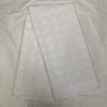 Белый цвет африканский нигерийский TC Atiku Хлопок Кружева для мужчин Ткань atiku швейцарская Кружевная Ткань 5 ярдов в штуке