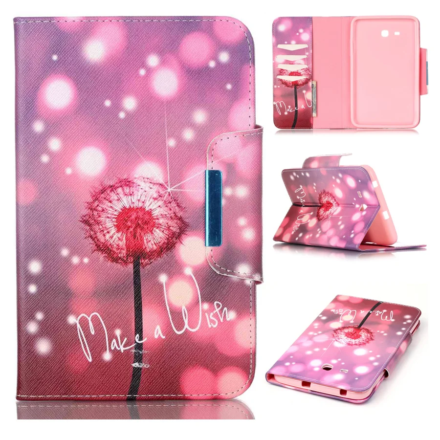 

For Galaxy Tab 3 Lite 7.0 Case Printing Flip Book PU Leather Wallet Stand Case Cover for Samsung Galaxy Tab 3 Lite 7.0 T110/T111