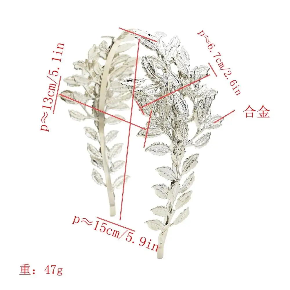 Греко-римские богини Оливковый лист филиал обруч для волос Корона головной убор свадебный ободок золото серебро гребень аксессуары для волос ювелирные изделия