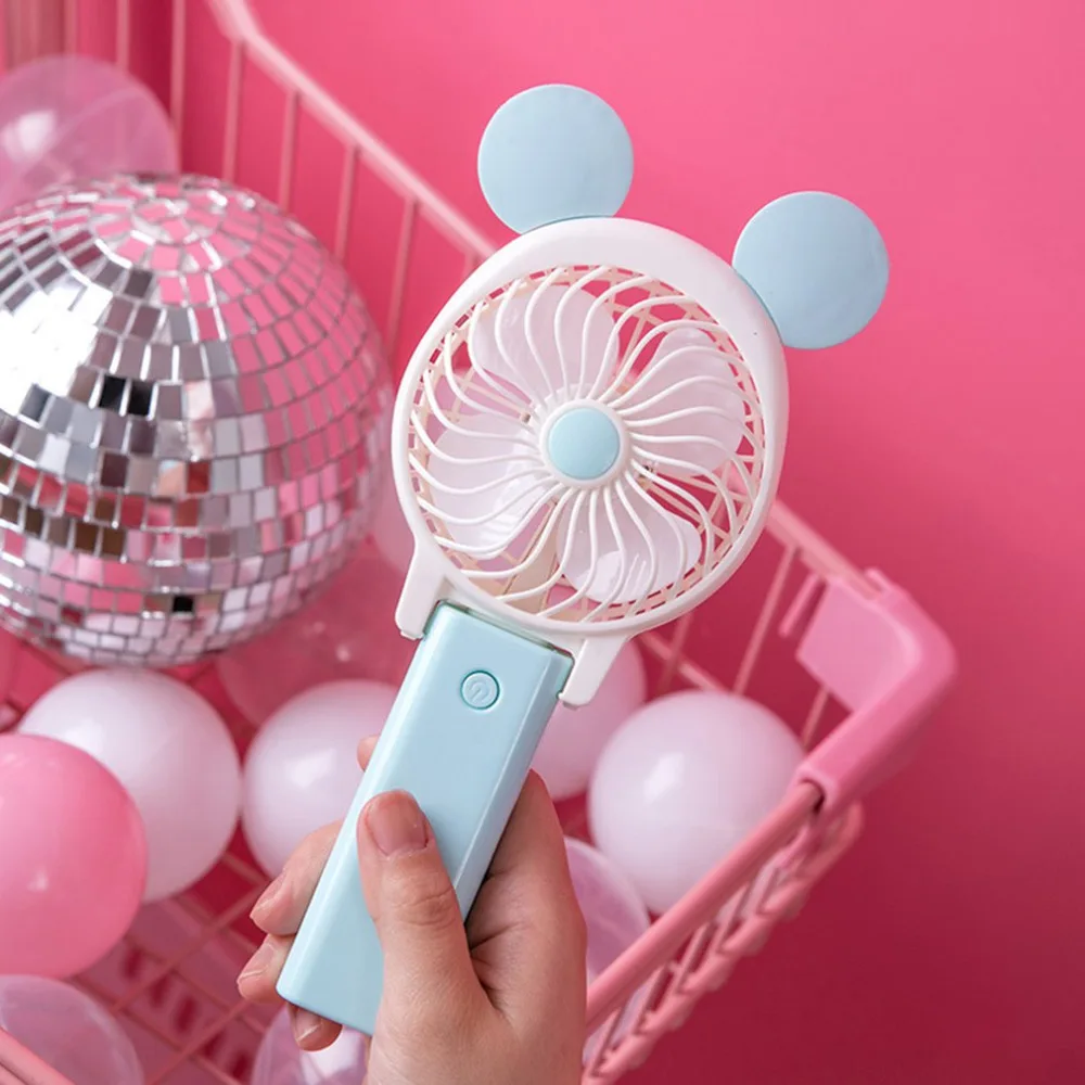 

2018charging mini cartoon hand with portable usb fan folding student electric fan portable dormitory small wind small office fan