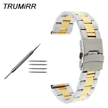 

20mm 22mm 24mm Stainless Steel Watchband for Diesel Men Women Watch Band Safety Buckle Strap Wrist Bracelet Black Gold Silver