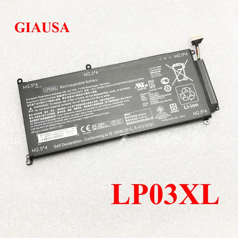 Новый аккумулятор LP03XL для HP Envy 15 15-ae020TX TPN-C124 807417-005 807211-121 TPN-C122 | Компьютеры и офис