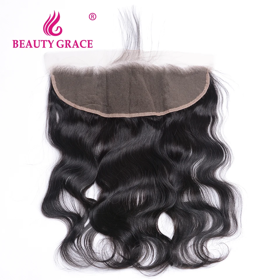 Beauty Grace Brazilian Body Wave 13x4 Ear To Ear Pre Plucked Lace Frontal Closure With font