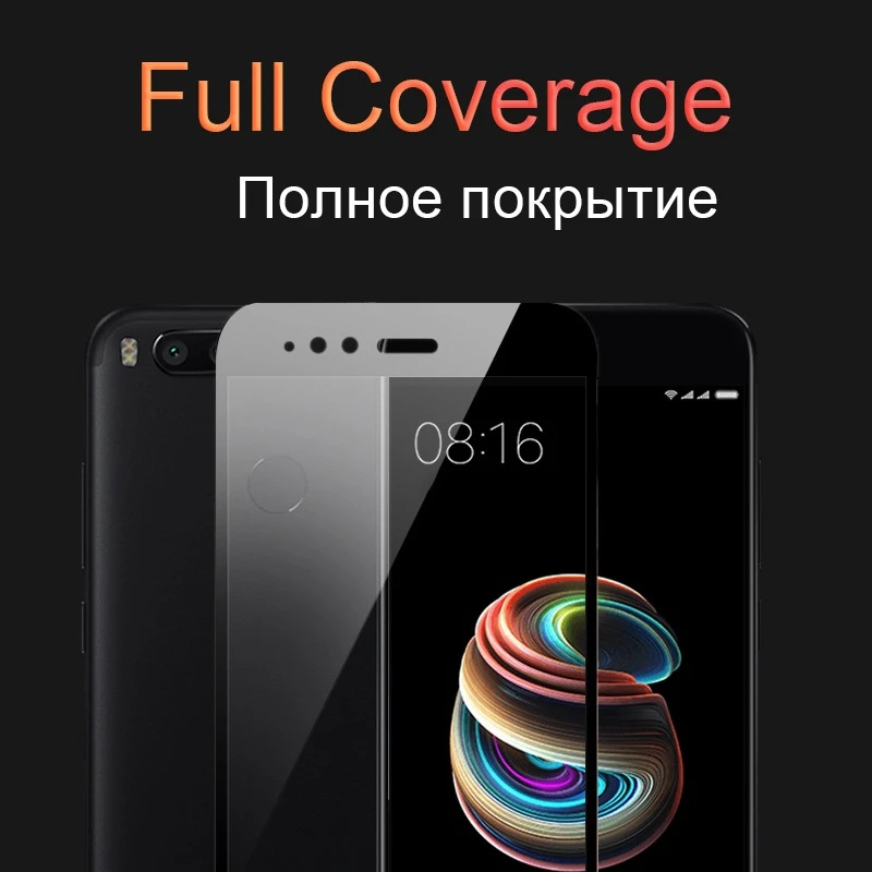 TOMKAS Full Cover Glass For Xiaomi Mi 5X Screen Protector Screen 2.5D 9H Scratch Proof For Xiaomi Mi 5X Mi A1 Tempered Glass