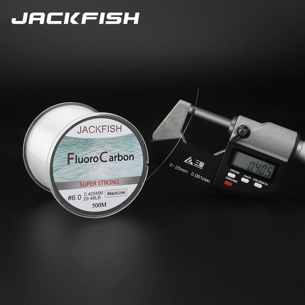 JACKFISH HOT SALE 500M Fluorocarbon Fishing Line 5-32LB test Carbon Fiber Leader Line 0.165-0.46mm fly fishing line pesca JACKFISH HOT SALE 500M Fluorocarbon Fishing Line 5-32LB test Carbon Fiber Leader Line 0.165-0.46mm fly fishing line pesca