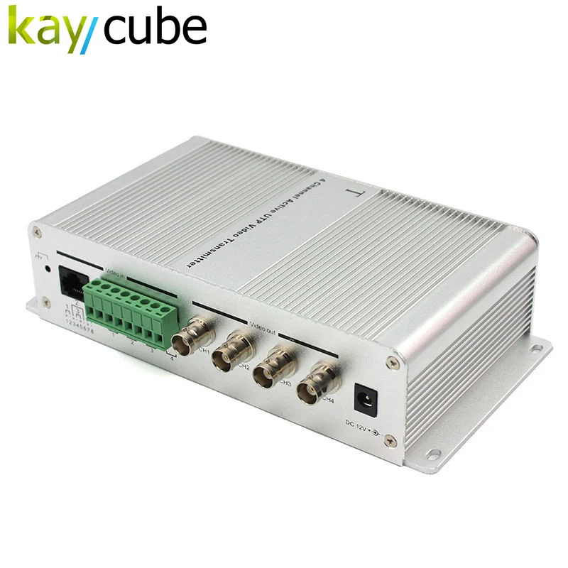 

4 Channel Active Power Video Balun Transmission 4Ch Active Video Transmitter Utp Video Balun Hub Twisted Pair Female BNC Keycube