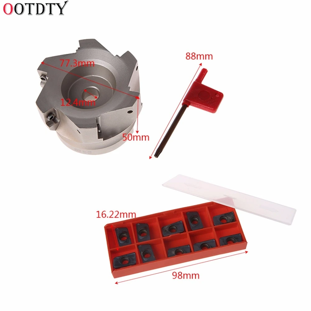 

Milling Cutter BAP 400R-80-27-6F 6Flute Indexable Face End Mill Cutter With 10x APMT1604PDER Insert