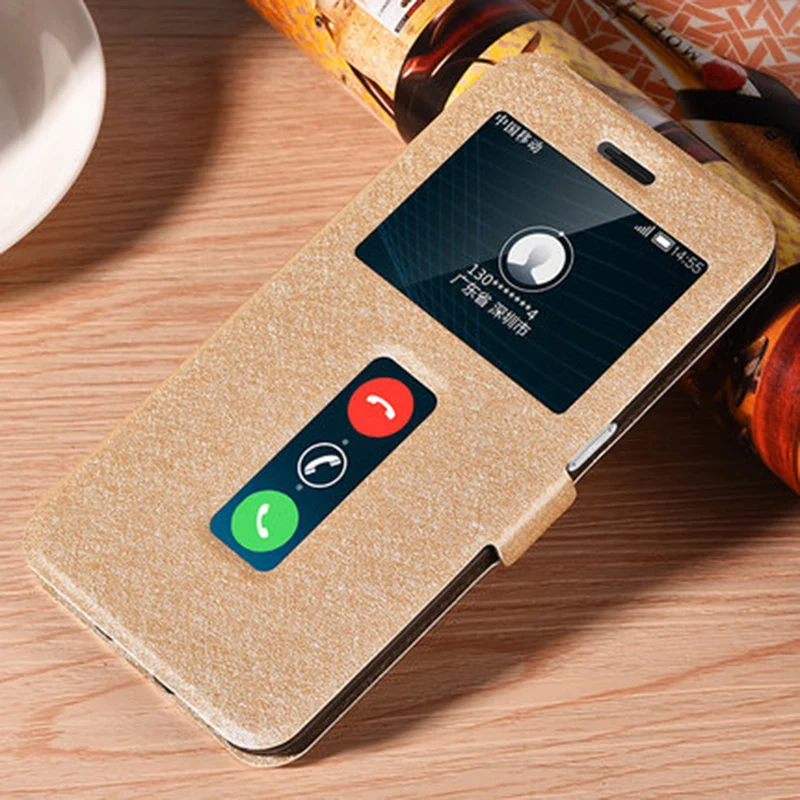 Open window PU leather case For ZTE Blade V7 Lite protect shell V 7 Lite phone cases For ZTE Blade V7Lite flip case back cover