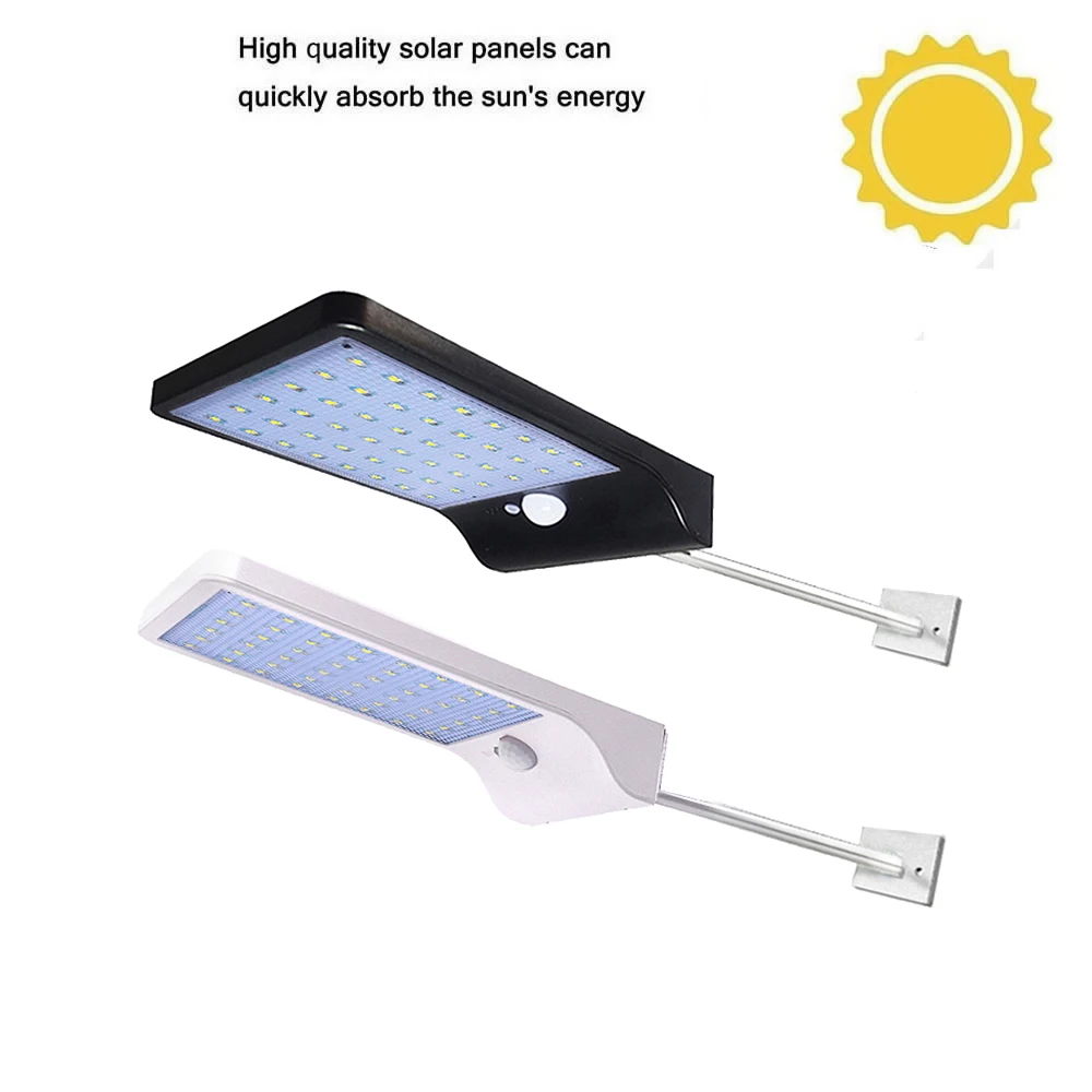 

Aluminum pole 48/36 LED Solar Wall Lamp PIR Sensor Motion 3 Modes Emergency spot security Light Street Path Yard Waterproof Wall