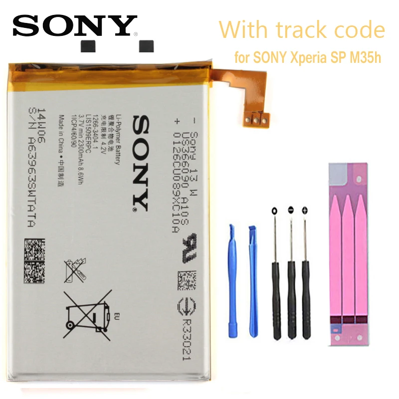 

Original Replacement Battery For SONY Xperia SP M35h HuaShan c530x C5302 C5303 LIS1509ERPC Genuine Phone Battery 2300mAh