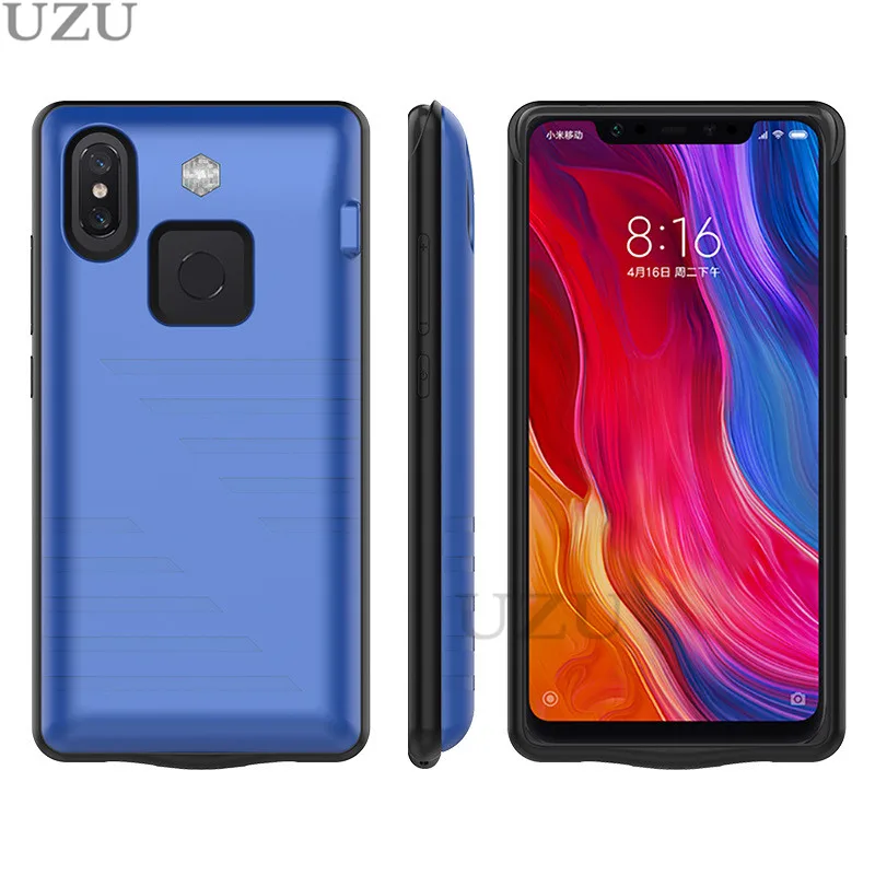 

6800mah high capacity battery charger cases for xiaomi mi 8 external portable wireless charging cover for xiaomi mi 8 se