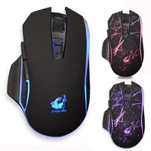 V1 проводной 7 цветов светодиодный подсветкой дышать USB эргономичная оптическая игровая Мышь 3200 Точек на дюйм 7 кнопок Gamer Мышь для портативных ПК компьютер