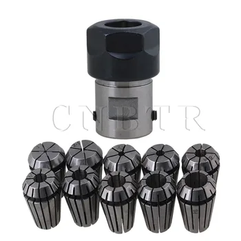 

CNBTR ER16A 6mm Motor Shaft Collet Chuck Holder Tool CNC Lathe Milling Part & 10Pcs Spring Collet Set