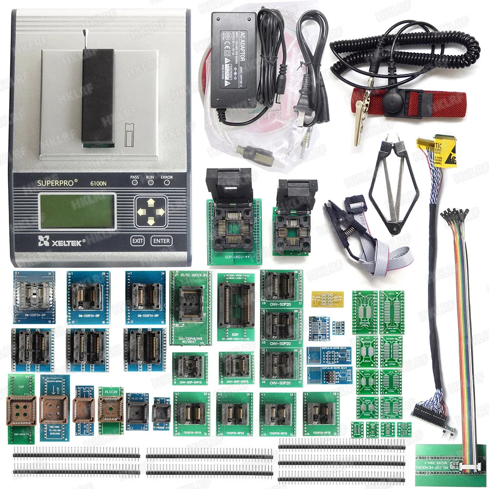 

100% Original New XELTEK SUPERPRO 6100 6100N Programmer +45 adapters IC Chip Device Programmer NEWEST version +EDID Cable