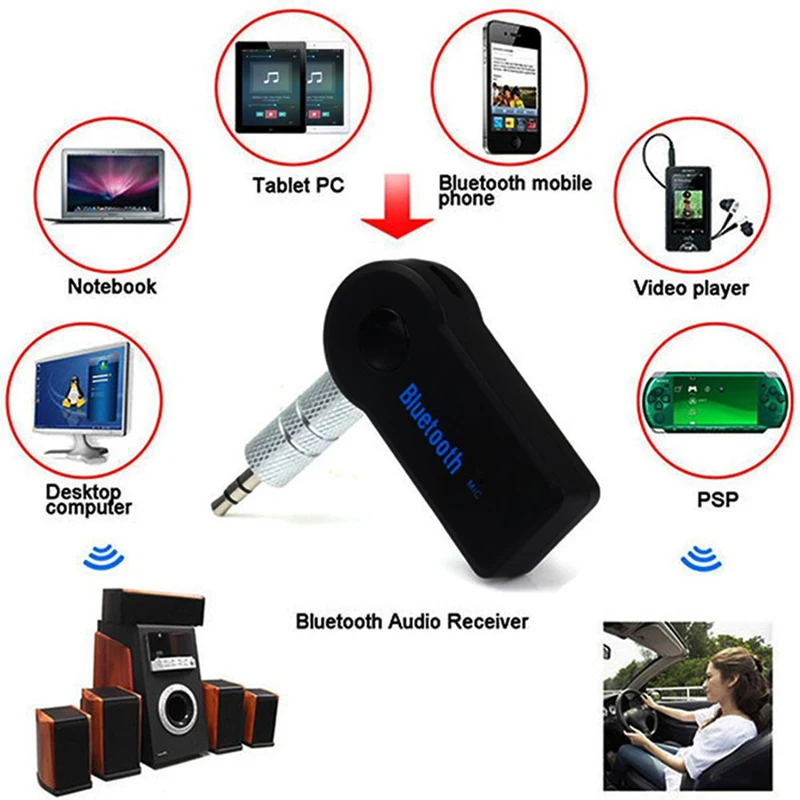 50set Wireless Car Bluetooth Receiver Adapter 3.5MM AUX Audio Stereo Music Hands-freeHome with mic | Электроника