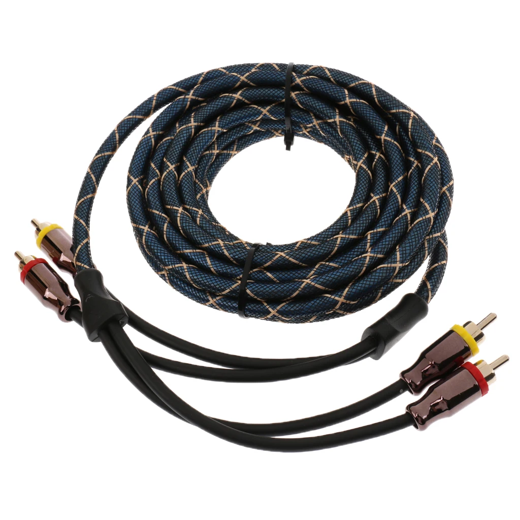 

4.5m Car Audio Stereo Amplifier Speaker RCA Interconnect Cable Wire Plug